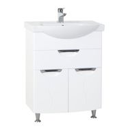 Глория-65 тумба с 1 ящ. Белая (Best) 4639510690010 — фото 1, Тумбы под раковину