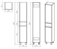 Товар: Шкаф-пенал арт-Э-Али0501-01Л - фото 4 Шкаф-пенал арт-Э-Али0501-01Л — фото 4, Пеналы для ванной комнаты