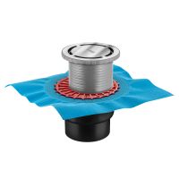 Трап BERGES водосток ZENTRUM Norma R D135, хром глянец, выпуск D50/75/110 H74 вертикальный арт-091467 — фото 4, Трапы для душа