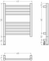 Полотенцесушитель электрический Сунержа Богема 3.1 прямая 500х400 МЭМ левый Без покрытия арт-00-6004-5040 — фото 3, Электрические полотенцесушители