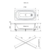 Ванна акриловая Тира 170х70 арт-Щ0000016669 — фото 5, Акриловые ванны