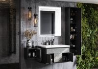 Шкаф-колона УЭЛЬС 30, графит 1A267703WA6A0 — фото 6, Шкафы для ванной