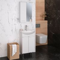 Зеркальный шкаф ELEGANSE 50 /хром/левый/ AQUA DE MARCO 1050CELE/L — фото 4, Зеркальные шкафы в ванную