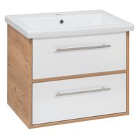 Тумба подвесная MELBOURNE 60 /дуб/белый/ AQUA DE MARCO 2060WCMEL/H/V.2.0 — фото 3, Тумбы под раковину