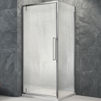 Душевой угол Veconi Rovigo RV-033R, 800х1000х1950, хром, стекло дождь RV033R-80100-06-C7 — фото 1, Душевые уголки