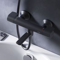 F85A50022 X-Joy, смеситель д/ванны/душа с термостатом, черный, шт — фото 7, Смеситель для ванны