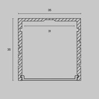 Профиль Led Strip арт-ALM-3535A-S-2M — фото 2, Комплектующие для освещения