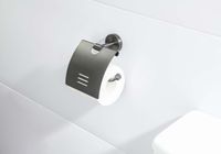 БЕТТА бумагодержатель с крышкой, оружейная сталь арт-AQ4609BGM — фото 4, Держатели туалетной бумаги