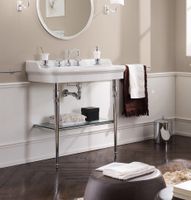 Раковина Scarabeo Castellana подвесная или накладная с переливом с одним отверстием цвет белый арт-5302 — фото 2, Раковины накладные