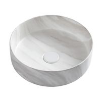 Раковина-чаша Azario 355х355х120 накладная, круглая, светлый мрамор арт-AZ-3134-M817 — фото 5, Раковины накладные