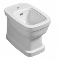 Биде SIMAS EVOLUTION Напольное приставное с одним отверстием цвет белый EVO04 — фото 1, Биде напольные