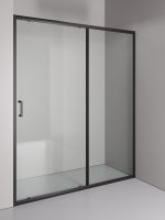 Товар: Orange душевое ограждение в нишу с раздвижной дверкой, матовый черный арт-E02-160TB - фото 4 Orange душевое ограждение в нишу с раздвижной дверкой, матовый черный арт-E02-160TB — фото 4, Раздвижные душевые двери