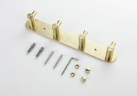 ЕВРОПА планка с 4 крючками, шлиф. золото арт-AQ4123BG — фото 2, Крючки для полотенец