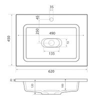 Товар: Раковина "МОДУЛЬ 65 см" арт-165301 - фото 5 Раковина "МОДУЛЬ 65 см" арт-165301 — фото 5, Раковины встраиваемые сверху