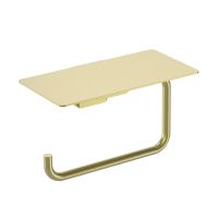 Tivoli Держатель туалетной бумаги с полкой, золото шлифованное арт-AQM7307BG — фото 1, Держатели туалетной бумаги