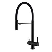 Смеситель для кухни ЧЕРНЫЙ с гибким изливом (черный) под фильтр из нержавеющей стали EKO, EKO05-160 EKO05-160MatBlack — фото 2, Смесители для кухни