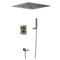 Душевая система встроенная с термостатом Timo Petruma SX-5019/18SM черное золото — фото 2, Душевые системы