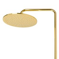 FORTIS GOLD Душ.настенный гарнитур (см-ль д/душа-упр.сбоку/колонна/верхн.душ/шланг/ручн.душ),золото арт-31840 — фото 5, Душевые стойки