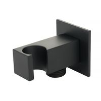 KVANT Держатель для лейки со штуцером, 1/2, черный матовый арт-30471 — фото 2, Держатели для душа