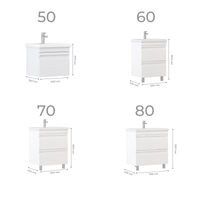 Тумба под раковину VIGO Holly 70 напольная белый (040) — фото 7, Тумбы под раковину