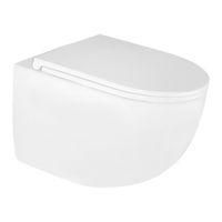 Унитаз подвесной Azario TERSO 495x360x370 безободковый, слив "Скрытое Торнадо" с быстросъемным сиденьем "Микролифт" арт-AZ-092E-UQ3 — фото 15, Подвесные унитазы