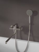 Товар: Agger Zest смеситель для ванны однорычажный универсальный с душевым набором, никель матовый арт-A0721133 - фото 7 Agger Zest смеситель для ванны однорычажный универсальный с душевым набором, никель матовый арт-A0721133 — фото 7, Смеситель для ванны