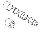 Удлинитель, Gessi, высота-35 мм, для арт. 54197, цвет-Steel Brushed арт-SP01492.239 — фото 1, Комплектующие для душевого оборудования