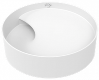 CREAVIT Раковина мебельная накладная БЕЛАЯ МАТОВАЯ арт-RB141-00MB42E-0000 — фото 1, Раковины накладные