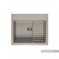 Мойка для кухни Делия 60 602х517х218 мм, серый шелк 1A715232LD250 — фото 1, Кухонные мойки