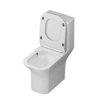 Унитаз напольный Grossman Classic GR-4464S (640х340х790) безободковый,белый с тонкой крышкой,микролифт,2 места GR-4464SQ — фото 1, Напольные унитазы