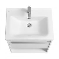 Тумба-умывальник ХОУП 60, 1 ящ., подвесная, белый матовый (под раковину МИРАНДА 60) 1A287201HP2B0 — фото 3, Тумбы под раковину