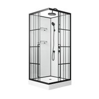 Товар: Душевая кабина Niagara Standart ST90/15QR/KL/BKT (90х90х225) низкий поддон(15см),черный,стекло прозрачное,3 места - фото 1 Душевая кабина Niagara Standart ST90/15QR/KL/BKT (90х90х225) низкий поддон(15см),черный,стекло прозрачное,3 места — фото 1, Душевые кабины