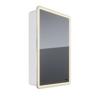 Шкаф зеркальный Lemark ELEMENT 50х80 см 1 дверный, петли справа, с подсветкой, с розеткой, цвет корп арт-LM50ZS-E — фото 4, Зеркальные шкафы в ванную