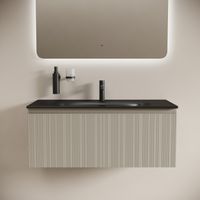 Тумба подвесная SANCOS Code 990х453х400, c одним ящиком оснащенным доводчиками, цвет серая платина , арт. CD100GP — фото 6, Тумбы под раковину