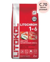 Затирочная смесь Litokol LITOCHROM 1-6 С.70 св.розовая (2 кг) 93540003 — фото 1, Затирка для плитки