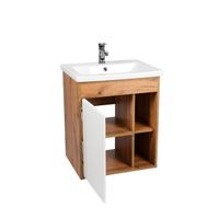 Тумба под раковину VIANT БОСТОН 50 подвесная дуб вотан/белый арт-VBOS50CO-T1STP — фото 1, Тумбы под раковину