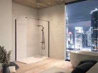 CALYPSO WIN - 140x90 - SILVER PROFILE - TRANSPARENT 517620 — фото 1, Неподвижные шторки для ванной