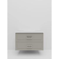 Тумба под раковину подвесная La Fenice Cubo TWIN FNC-01-CUB-C-100-2, бежевая — фото 3, Тумбы под раковину