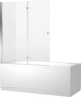 Шторка на ванну Aquanet Beta 4 , прозрачное стекло арт-NF6222-hinge — фото 1, Шторки для ванной распашные