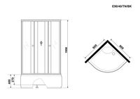 Товар: Душевая кабина Niagara Eco E90/40/TN/BK (90х90х195) высокий поддон(40см),стекло тонированное,4 места - фото 4 Душевая кабина Niagara Eco E90/40/TN/BK (90х90х195) высокий поддон(40см),стекло тонированное,4 места — фото 4, Душевые кабины