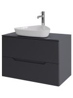 Orange Line Li-80TugMDF+B07-500W тумба с раковиной подвесная 80 см, графит/белый Li-80TugMDF+B07-500W — фото 6, Тумбы с раковиной