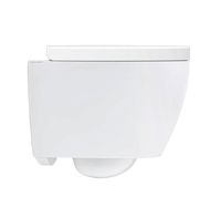 Унитаз Scarabeo MOON подвесной безободковый укороченный цвет белый арт-5524/CL — фото 1, Подвесные унитазы