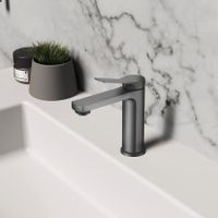 Товар: Смеситель для раковины Arco , вороненая сталь арт-VBF-4AR01GM - фото 2 Смеситель для раковины Arco , вороненая сталь арт-VBF-4AR01GM — фото 2, Смесители для раковины