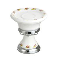 PROVANCE Mыльница настольная, керамика с декором/хром арт-17649 — фото 1, Мыльницы