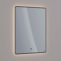 Зеркало Lemark MIOBLACK 70х80 см с интерьерной подсветкой, с подогревом арт-LM70ZM-black — фото 1, Зеркала в ванную комнату