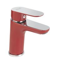 Смеситель для раковины Fiore KEVON CHIC , хром/красный арт-81RX8123 — фото 1, Смесители для раковины
