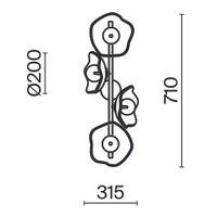 Настенный светильник (бра) Maytoni MOD207WL-04BS — фото 7, Бра