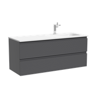 Тумба подвесная SANCOS Folk правая 1195х445х500, c двумя ящиками оснащенными доводчиками, Grey soft, арт. арт-FL120RGS — фото 5, Тумбы под раковину