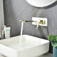 Mista Смеситель для раковины, выс.монолит.излив встроин., р/ОД, золото, LM, арт-LM6426WG — фото 1, Смесители для раковины