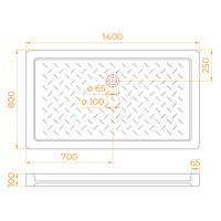 Товар: Душевой поддон прямоугольный RGW CR 80x140, керамический, белый, арт-19170384-01 - фото 12 Душевой поддон прямоугольный RGW CR 80x140, керамический, белый, арт-19170384-01 — фото 12, Керамические душевые поддоны